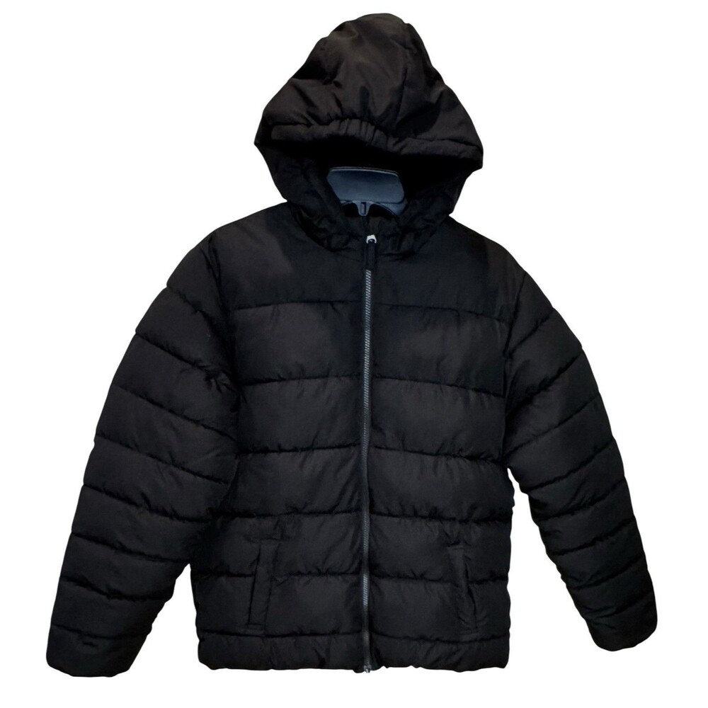 Swiss Tech Boys Puffer Jacket Coat Size XXL / 18 Hooded Zip Up Fleece Lined
